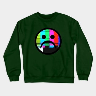 Sad Glitch Face Crewneck Sweatshirt